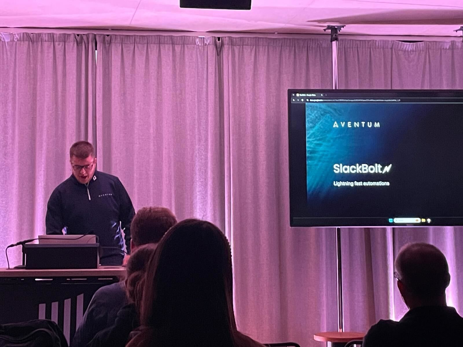 Me on stage giving a talk