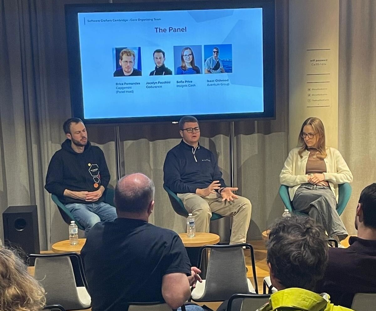 Me on stage on a panel